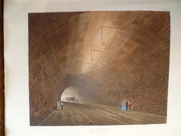 BURY, Thomas Talbot. Coloured Views on the Liverpool and Manchester Railway, With Plates of the Coaches, Machines, &c. from drawings made on the spot by Mr. T. T. Bury. With descriptive particulars, serving as a guide to travellers on the railway.