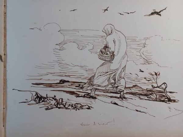 MASSON Bénédict. Causeries de l'hiver. Album de  29 dessins originaux.