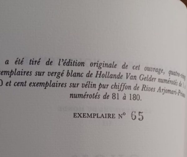 YOURCENAR Marguerite. Quoi? L'éternité. 1988. Édition originale. Un des 80 ex. num. sur vergé.