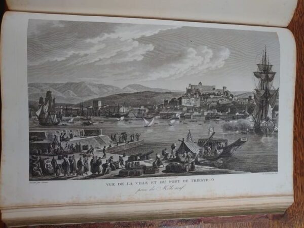 LAVALLÉE Joseph et CASSAS Louis-Joseph. Voyage pittoresque et historique de l'Istrie et de la Dalmatie, rédigé d'après l'itinéraire de L. F. Cassas. Ouvrage orné d'Estampes, Cartes et Plans, dessinés et levés sur les lieux par Cassas, peintre et architecte, auteur et éditeur du Voyage pittoresque de la Syrie, de la Phénicie, de la Palestine et de la basse Égypte, et gravés par les meilleurs artistes en ce genre, sous la direction de Née, Graveur et seul éditeur de l'ouvrage.