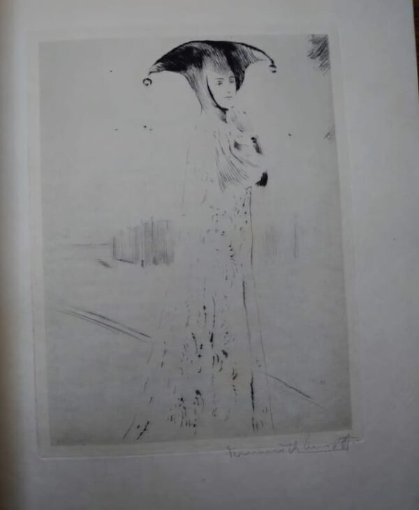 DUMONT-WILDEN L. KHNOPFF Fernand. Un des 50 ex. sur Japon. Pointe sèche originale signée de F. Khnopff.