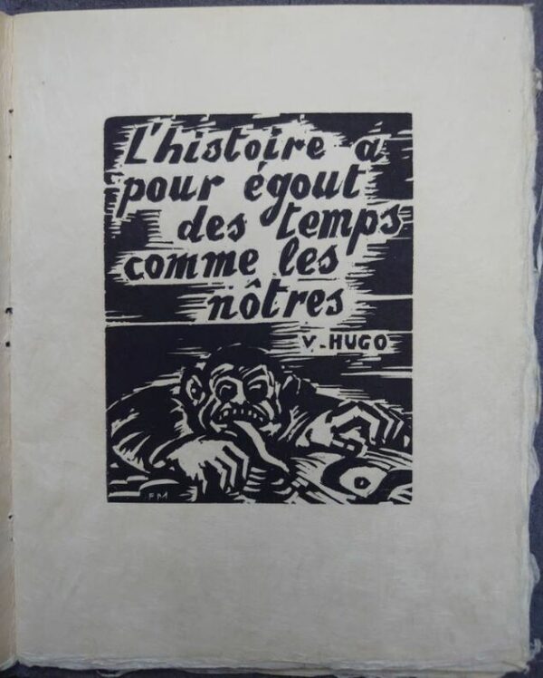 MASEREEL Frans. Notre temps. 12 bois gravés de Frans Masereel. 1952. Ex. sur Japon.