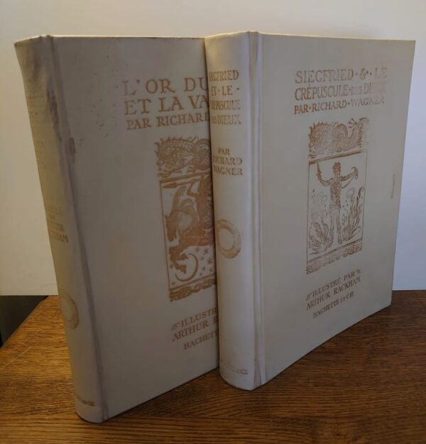 WAGNER Richard. L'Anneau du Nibelung. Tome I : L'Or du Rhin et la Walkirie. Tome II : Siegfried et le Crépuscule des Dieux. Illustrés par Arthur Rackham.